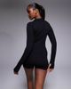 4505 4505 sculpting seamless long sleeve top in black - 4