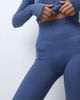 4505 4505 seamless baby rib high waist gym leggings in blue - 4