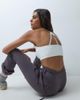4505 4505 seamless baby rib medium support sports bra with removable padding in white - 4