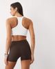 4505 4505 seamless baby rib racer back sports bra with adjustable strap in white - 4