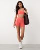 4505 4505 seamless baby rib racer back sports bra with adjustable straps in coral-Orange - 2