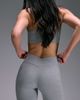 4505 4505 seamless baby rib wrap back high waist 3"" booty short in light gray heather - 3