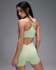 4505 4505 seamless baby rib wrap back high waist 3" booty shorts in pastel lime-Green - 2