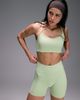 4505 4505 seamless baby rib wrap back high waist 3" booty shorts in pastel lime-Green - 3