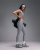 4505 4505 seamless baby rib wrap back high waist gym leggings in light gray heather - 2