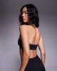 4505 4505 seamless halter neck light support sports bra in black - 3