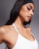 4505 4505 seamless halter neck tank top with shelf bra in white - 2