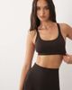 4505 4505 seamless light support sports bra with removable padding in coffee-Brown - 2