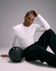 4505 4505 seamless physique defining muscle fit compression base layer long sleeve top in white - 1