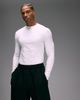 4505 4505 seamless physique defining muscle fit compression base layer long sleeve top in white - 2