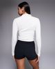 4505 4505 seamless rib long sleeve active polo in vintage white - 4