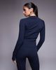4505 4505 seamless sculpting zip-up long sleeve top in indigo-Navy - 3