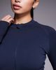 4505 4505 seamless sculpting zip-up long sleeve top in indigo-Navy - 4
