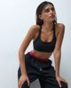 4505 4505 seamless shine light support sports bra with removable padding in black - 3