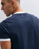 4505 4505 shrunken muscle fit cotton baby ringer tee with quick dry finish in navy - 2