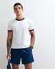 4505 4505 shrunken muscle fit cotton ringer baby tee with quick dry finish in white - 1