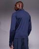 4505 4505 slim fit 1/4 zip base layer long sleeve running top in deep navy - 3