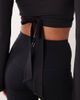 4505 4505 soft touch ballet inspired flared sleeves wrap top in black - 3