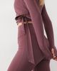 4505 4505 soft touch ballet wrap long sleeve top in plum-pink - 3