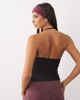 4505 4505 soft touch halter neck cami with inner bra and adjustable straps in black - 3