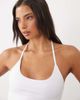 4505 4505 soft touch halter neck cami with inner bra and adjustable straps in white - 2