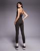 4505 4505 soft touch high waist cropped yoga leggings in mocha brown - 2