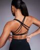 4505 4505 soft touch light support cross back studio bra with removable padding in black - 1