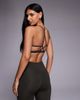 4505 4505 soft touch open back light support sports bra with removable padding in mocha brown - 1