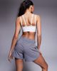 4505 4505 soft touch rib knit light support sports bra with adjustable straps in white - 3