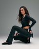 4505 4505 soft touch ruched foldover waist slim kick yoga leggings in black - 3