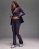 4505 4505 soft touch ruched foldover waist slim kick yoga leggings in heather-Purple - 1