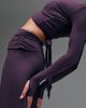 4505 4505 soft touch ruched foldover waist slim kick yoga leggings in heather-Purple - 2