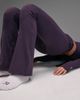 4505 4505 soft touch ruched foldover waist slim kick yoga leggings in heather-Purple - 3