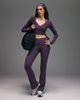4505 4505 soft touch ruched foldover waist slim kick yoga leggings in heather-Purple - 4