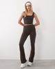 4505 4505 soft touch slightly cropped active tank top in dark chocolate-Brown - 2