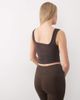 4505 4505 soft touch slightly cropped active tank top in dark chocolate-Brown - 3