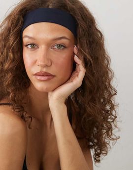 4505 4505 soft touch yoga slim headband in navy