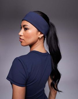 4505 4505 soft touch yoga wide headband in midnight navy