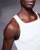 4505 4505 square neck slim fit active rib training tank top in white - 2
