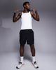 4505 4505 square neck slim fit active rib training tank top in white - 4
