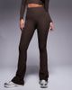 4505 4505 Tall soft touch ribbed slim kick yoga leggings in truffle-Brown - 2
