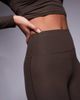 4505 4505 Tall soft touch ribbed slim kick yoga leggings in truffle-Brown - 3