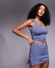 4505 4505 v neck racer back tank top with shelf bra in cornflower blue - 1