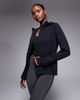 4505 4505 water repellent slim fit running jacket with hood and zip pockets in black - 3