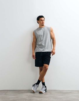 4505 4505 wide leg cotton ripstop 10 inch lifting shorts with zip pockets in black