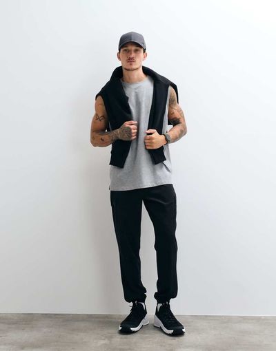 4505 4505 woven quick dry track pants with cargo pockets in black