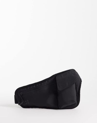 4505 4505 woven running belt with phone holder and reflective detail in black