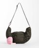 4505 4505 woven sing bag with ruched detail and inner pocket in coffee-Brown - 1
