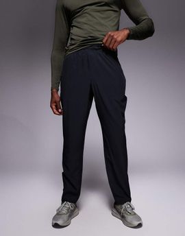 4505 4505 woven warm up track sweatpants with zip pockets and adjustable hem in black