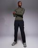 4505 4505 woven warm up track sweatpants with zip pockets and adjustable hem in black - 2